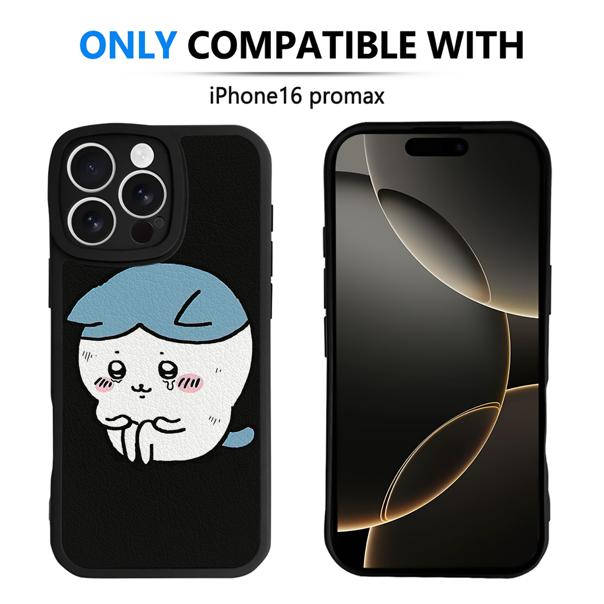 （画像用） ちいかわ ハチワレ Chii-kawa hachiware 【iPhone 16シリーズ対応】シリコンスマホケース（レザー調） 材質：シリコン